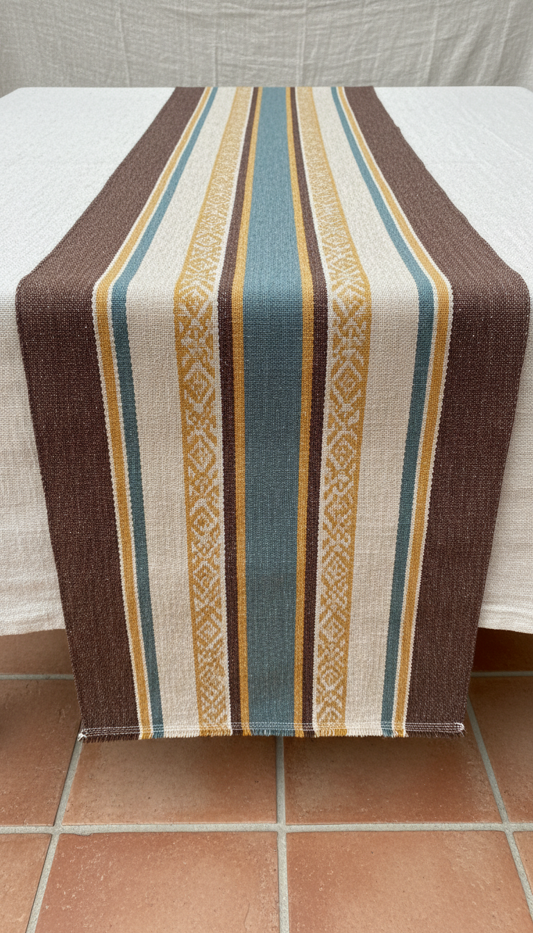 Hand-Loomed Linen Table Runner